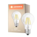 Ledvance Classic LED E27 Pera Filamento Chiara 4W 470lm - 840 Bianco Freddo | Sostitua 40W