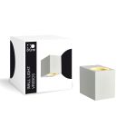 D'Lite Luce Da Parete Vrebos Bianca | IP56 - Adatto Per 1x GU10 