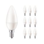 Confezione Multipack 10x Philips Corepro LED Candela E14 Ghiaccio 7W 806lm – 827 Bianco Molto Caldo – Sostitutiva 60W
