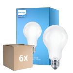 Confezione Multipack 6x Philips Corepro LED Bulbo E27 Pera Ghiaccio 17.5W 2452lm - 827 Bianco Molto Caldo | Sostitutiva 150W