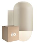 Confezione Multipack 6x Nordlux Heka Luce Da Parete Aluminium Sanded |IP54 - Adatto per E27