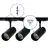 Bright Choice Set completo 1-Fase Rail 1 Metro Nero | incl. 3x Faretti + GU10 2700K 3W Dimmerabile + Tappo Di Chiusura, Connettore di Alimentazione 