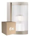 Confezione Multipack 6x Nordlux Coupar Luce Da Parete Aluminium Sanded | IP54 - Adatto per E27