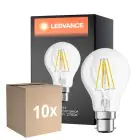 Confezione Multipack 10x Ledvance Classic Performance LED Bulbo B22d Pera Filamento Chiara 6.5W 806lm - 827 Bianco Molto Caldo | Sostitutiva 60W
